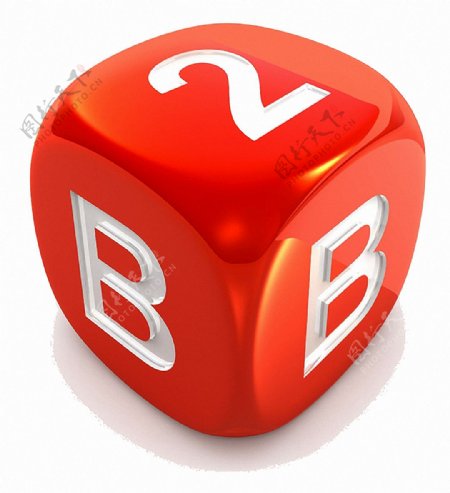 B2B红色方形图免抠png透明图层素材