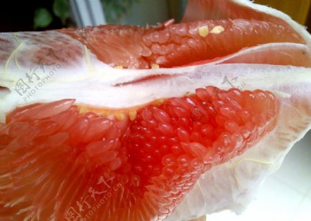 红柚子图片水果