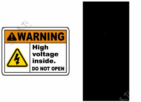 高压危险警示标志免抠png透明图层素材
