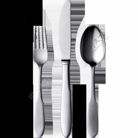 三把刀叉勺子餐具免抠png透明图层素材