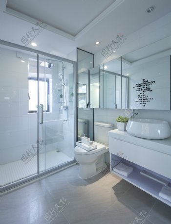 浴室洗漱台现代效果图