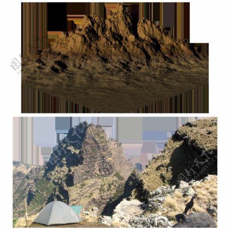 岩石山免抠png透明图层素材