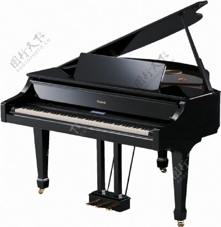 崭新的黑色钢琴免抠png透明图层素材