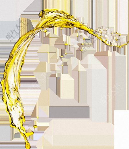 金色飘洒的油免抠png透明图层素材