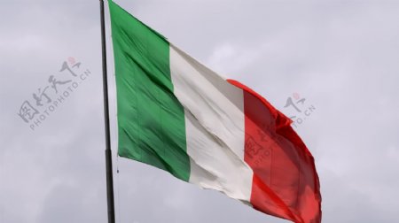 意大利国旗飘扬