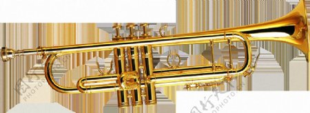 金光闪闪的铜管乐器免抠png透明素材