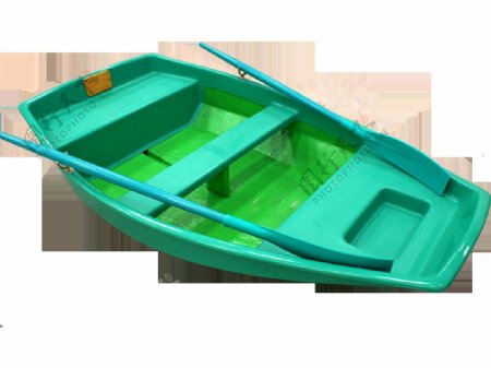 绿色小渔船图片免抠png透明图层素材