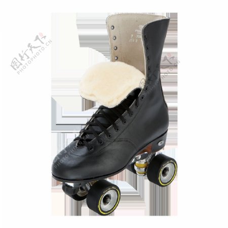黑色深筒溜冰鞋免抠png透明素材