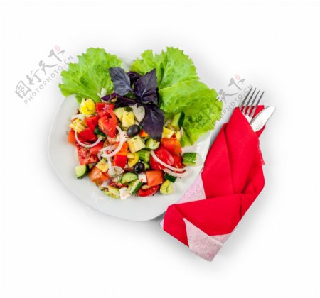 高级餐厅新鲜蔬菜沙拉psd源文件