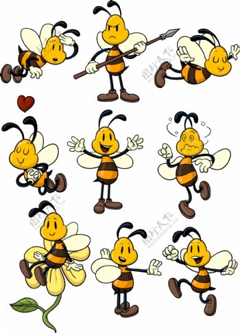卡通蜜蜂矢量素材