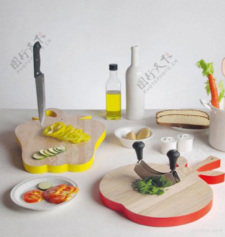 蔬菜形状的创意切菜板