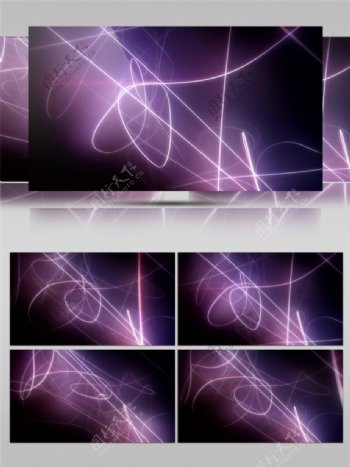 紫色光感线条高清视频素材
