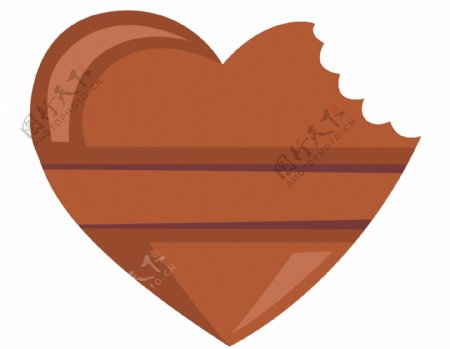 心形巧克力插画png元素