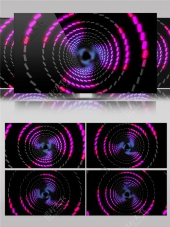 紫色扇叶光束动态视频素材