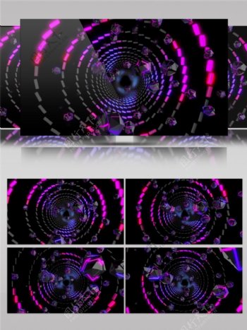 紫光螺旋卫星动态视频素材