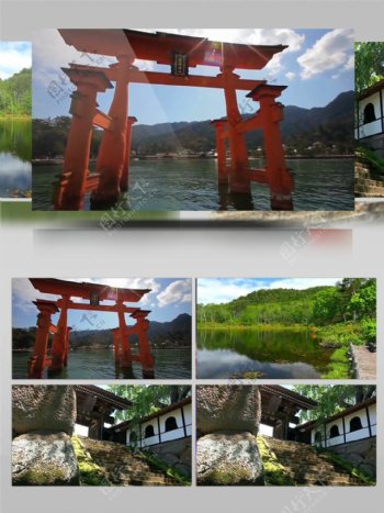 实拍日本旅游风景区美丽风景素材