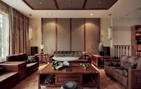 现代清新典雅客厅室内装修效果图