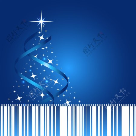 立体光圈圣诞树海报背景素材