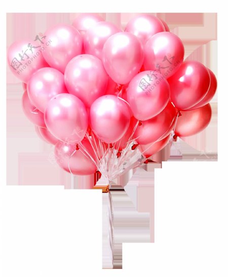 粉色气球情人节元素