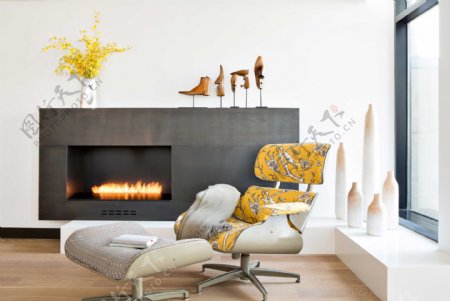 欧式客厅装修躺椅设计效果图