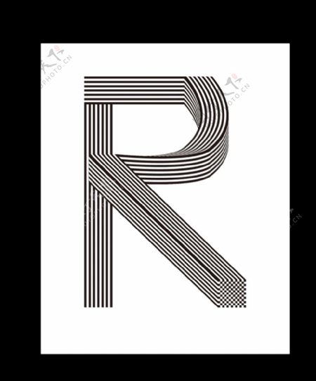 Rr字母创意设计创意字体