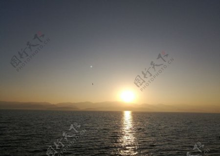 洱海日落