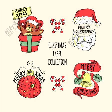 圣诞装饰标签