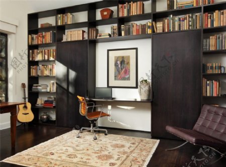现代书房复合式地板效果图