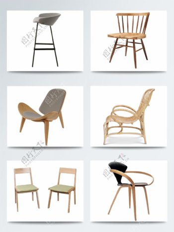 实物椅子木质简约