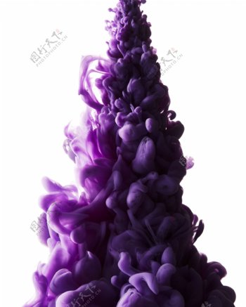 创意唯美烟雾紫色免抠