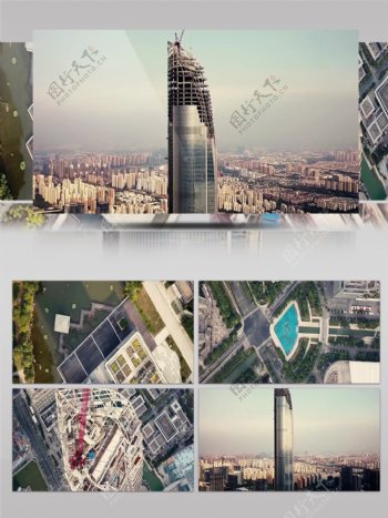 2k美丽中国苏州城区建筑地标景观航拍