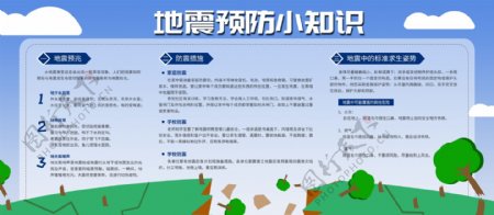 地震预防小知识学校社区教育宣传内容展板