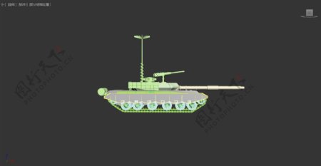 现代军用3d坦克模型设计