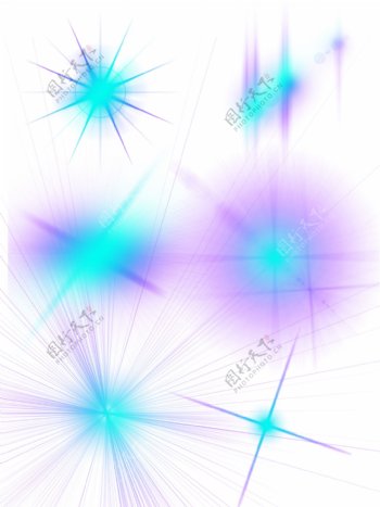 光效蓝紫渐变光粒发光装饰元素设计