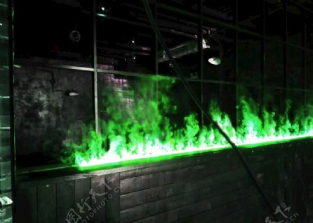 绿色火焰伏羲品牌壁炉火