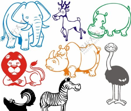 卡通动物动物动物世界动物