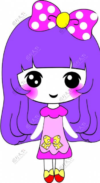 紫薇卡通姑娘