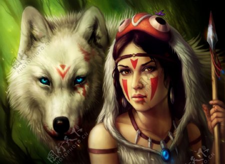 白狼神魔法公主