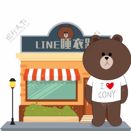 LINE布朗熊背景板
