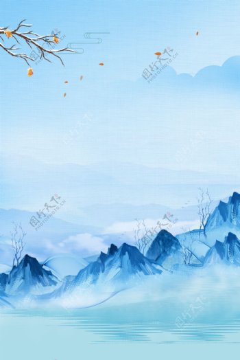 手绘水墨中国风背景
