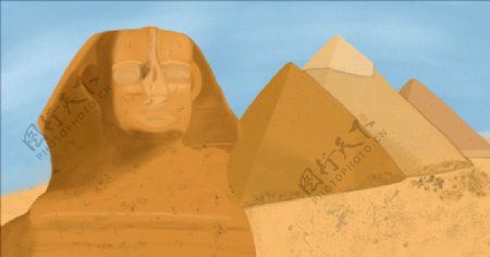 埃及金字塔建筑插画
