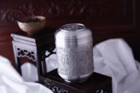 福禄寿喜纯锡茶叶罐