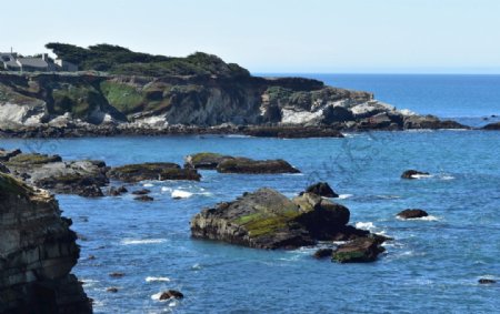 岩石大海风景