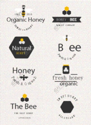 黑色蜂蜜艺术字图标