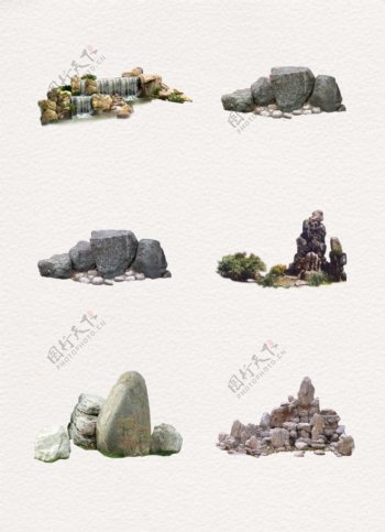 一堆奇形怪状石头