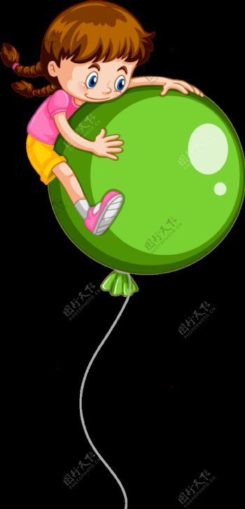 卡通儿童节气球png漂浮元素