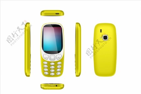 3310手机设计效果图黄色