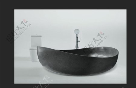 浴室黑色高档浴缸