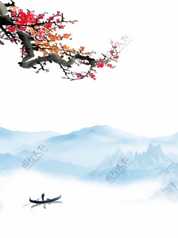 中国风山水意境古典背景