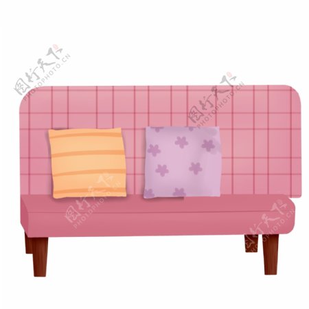 粉色卡通沙发设计
